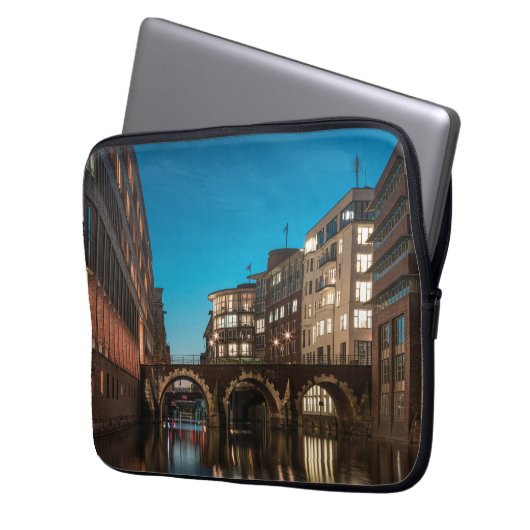 Hamburg Ellerntorsbrücke Laptopschutzhülle (Vorderseite Links)