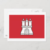 Hamburg Flag Postkarte (Vorne/Hinten)