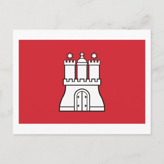 Hamburg Flag Postkarte (Vorderseite)