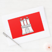 Hamburg-Flagge Rechteckiger Aufkleber (Umschlag)