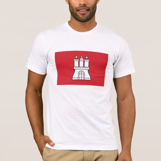 Hamburg-Flaggen-T - Shirt (Vorderseite)