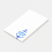 Hamburg Germany Blue Anchor Design Post-it Klebezettel (angewinkelt)