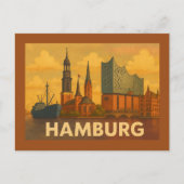 Hamburg Germany City Art Postkarte (Vorderseite)