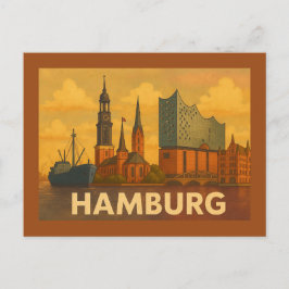 Hamburg Germany City Art Postkarte