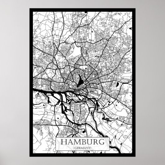 Hamburg Germany City Map Poster (Vorne)