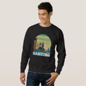 Hamburg Germany Skyline Silhouette Outline Sketch_ Sweatshirt (Vorne ganz)