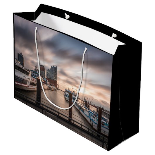 Hamburg Große Geschenktüte (Rückseite Schrägansicht)