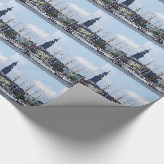 Hamburg Hafen Hafen Hafen Hafen Michel Deutschland Geschenkpapier (Ecke)