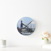 Hamburg Harbor Hafen Michel Deutschland Schiffe Runde Wanduhr (Zuhause)