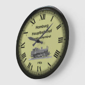 Hamburg Hbf Station ~ Deutschland ~ 1906 ~  Große Wanduhr (Winkel)