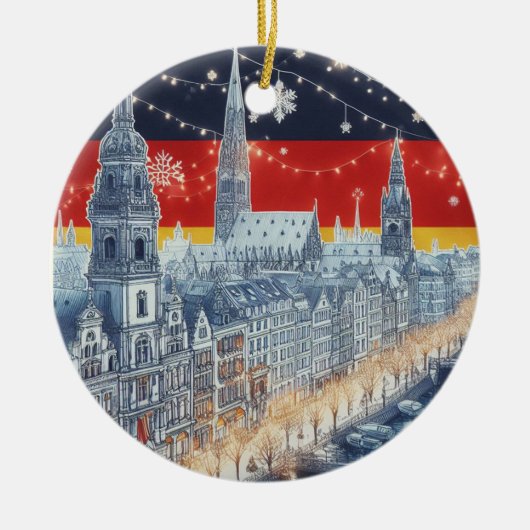 HAMBURG INSPIRIERT KERAMIK ORNAMENT (Vorne)