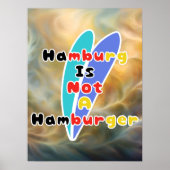 Hamburg Is Not A Hamburger Poster (Vorne)