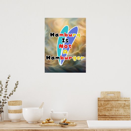 Hamburg Ist Kein Hamburger Poster (Küche)