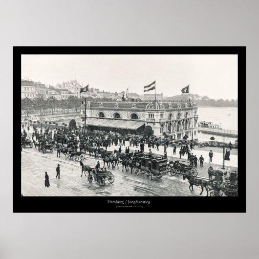 Hamburg / Jungfernstieg Poster (Vorne)