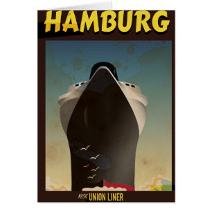 Hamburg Liner Vintage Reiseposter