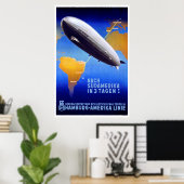 Hamburg Linie Art Deco Poster (Heimbüro)