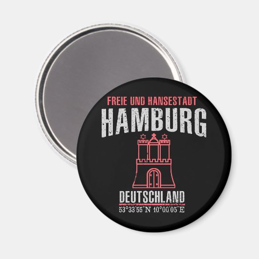 Hamburg Magnet (Vorderseite/Rückseite)