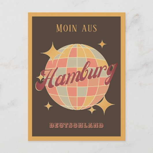 Hamburg Moin Deutschland Retro Vintage Postkarte (Vorderseite)