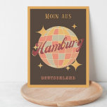 Hamburg Moin Deutschland Retro Vintage Postkarte<br><div class="desc">Moin Hamburg Deutschland Retro Vintag Design mit einer Diskothek in hellbraunen,  rosa und hellblauen Tönen. Diese schöne Postkarte ist eine perfekte Grußkarte für Hamburger Stadtbewohner,  Besucher,  Touristen oder Fans.</div>
