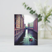 Hamburg oder Venedig? Postkarte (Stehend Vorderseite)