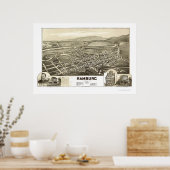 Hamburg, PA Panorama Karte - 1889 Poster (Küche)