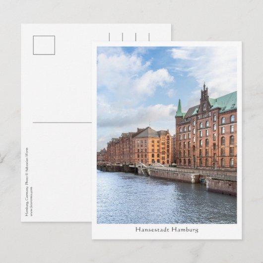 Hamburg Postkarte (Vorne/Hinten)