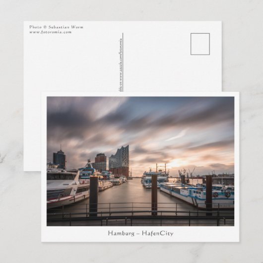 Hamburg Postkarte (Vorne/Hinten)