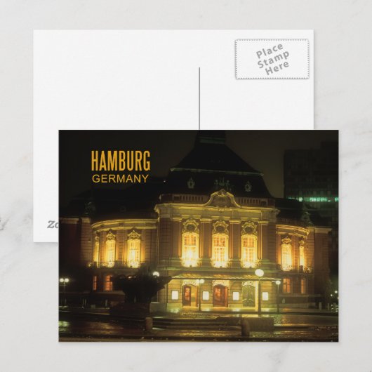 Hamburg Postkarte (Vorne/Hinten)