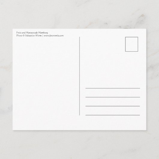 Hamburg Postkarte (Rückseite)