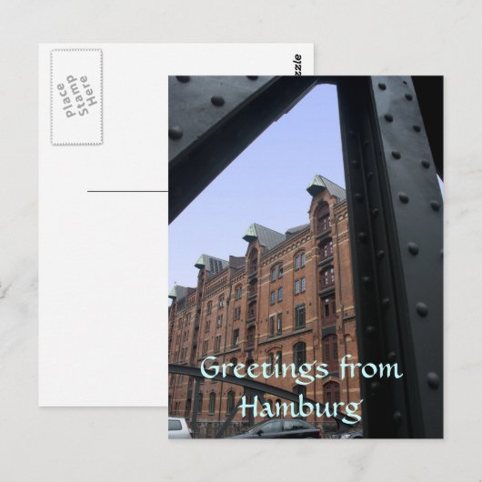 Hamburg Postkarte (Vorne/Hinten)