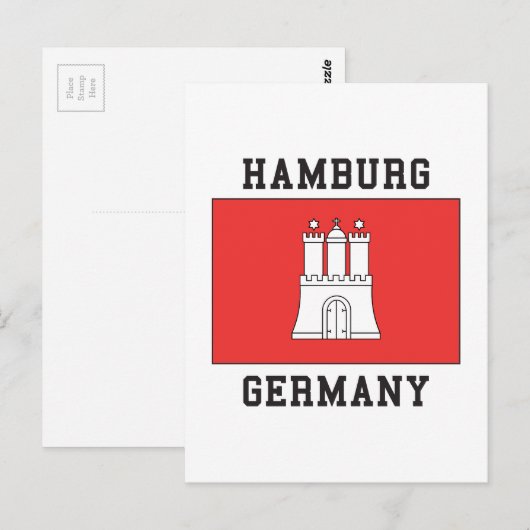Hamburg Postkarte (Vorne/Hinten)