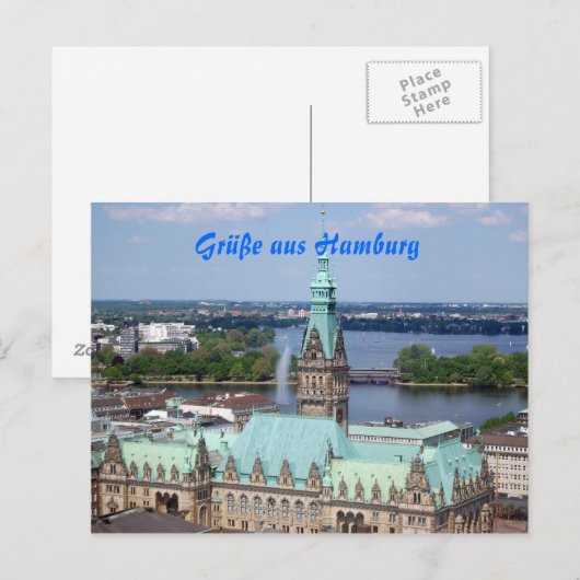 Hamburg Postkarte (Vorne/Hinten)