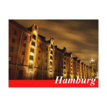 Hamburg Postkarte - Speicherstadt