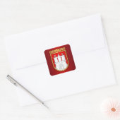 Hamburg Quadratischer Aufkleber (Umschlag)