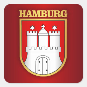 Hamburg Quadratischer Aufkleber