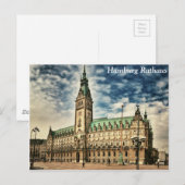 Hamburg Rathaus, Deutschland Postkarte (Vorne/Hinten)