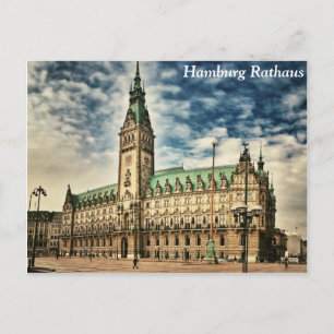 Hamburg Rathaus, Deutschland Postkarte