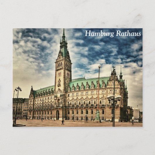 Hamburg Rathaus, Deutschland Postkarte (Vorderseite)