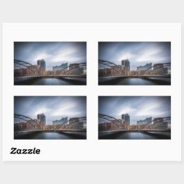 Hamburg Rechteckiger Aufkleber