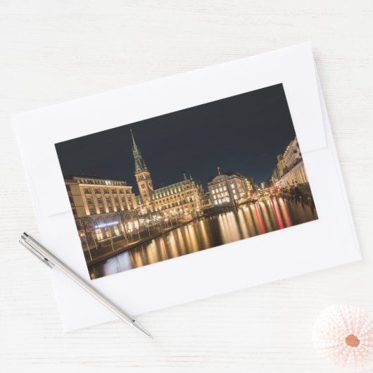 Hamburg Rechteckiger Aufkleber (Umschlag)