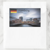 Hamburg Rechteckiger Aufkleber (Tasche)