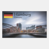 Hamburg Rechteckiger Aufkleber (Vorderseite)