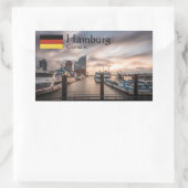 Hamburg Rechteckiger Aufkleber (Tasche)