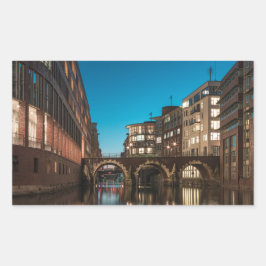 Hamburg Rechteckiger Aufkleber
