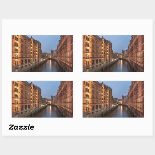 Hamburg Rechteckiger Aufkleber (Blatt)