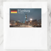 Hamburg Rechteckiger Aufkleber (Tasche)