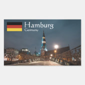 Hamburg Rechteckiger Aufkleber (Vorderseite)