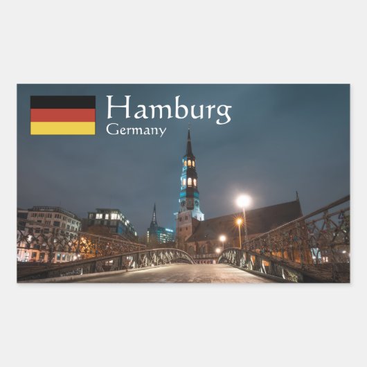 Hamburg Rechteckiger Aufkleber (Vorderseite)