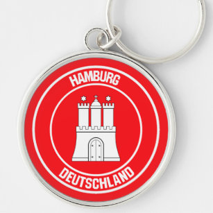 Hamburg Round Emblem Schlüsselanhänger