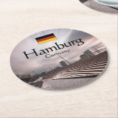 Hamburg Runder Pappuntersetzer (Angewinkelt)